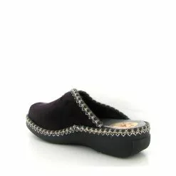 La Maison De L Espadrille Mules 4205 Bamara Brodee Prune -La Maison Soldes Magasin 9696102 3