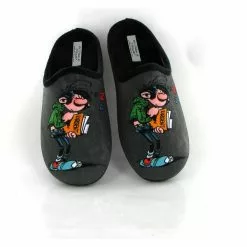 La Maison De L Espadrille Mules G510 Gaston Lagaffe Dossiers Noir