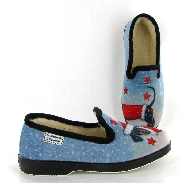 La Maison De L Espadrille Charentaises N12 Chien Pere Noel Gris 2 La Maison De L Espadrille Charentaises N12 Chien Pere Noel Gris – Image 2