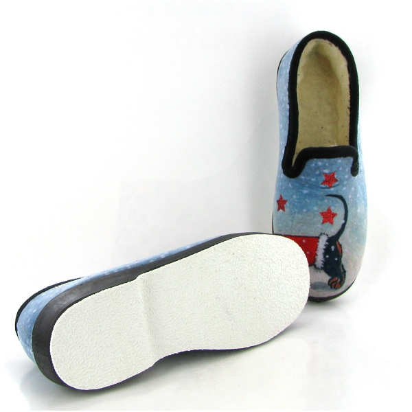 La Maison De L Espadrille Charentaises N12 Chien Pere Noel Gris 4 La Maison De L Espadrille Charentaises N12 Chien Pere Noel Gris – Image 4