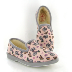 La Maison De L Espadrille Charentaises 7631 Papillon Velo Beige