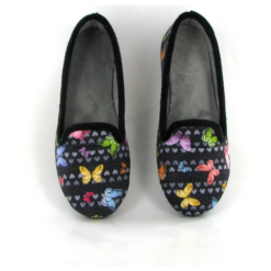 La Maison De L Espadrille Fermees 6142 Papillons Coeurs Noir