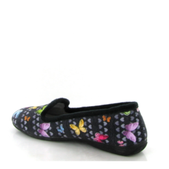 La Maison De L Espadrille Fermees 6142 Papillons Coeurs Noir -La Maison Soldes Magasin A246901 3