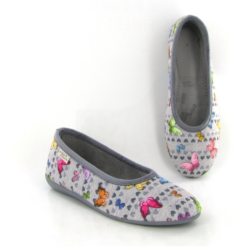 La Maison De L Espadrille Ballerines 6172 Papillons Coeurs Gris