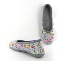 La Maison De L Espadrille Ballerines 6172 Papillons Coeurs Gris -La Maison Soldes Magasin A247001 3