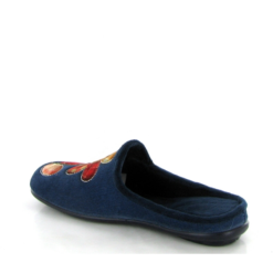 La Maison De L Espadrille Mules 9004 Fleur Brodee Bleu -La Maison Soldes Magasin A247601 3