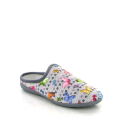 La Maison De L Espadrille Mules 6502 Papillons Coeurs Gris