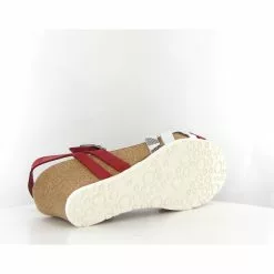 Mephisto Nu Pieds Et Sandales Lanny Rouge -La Maison Soldes Magasin B333502 4