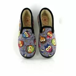 La Maison De L Espadrille Charentaises 7638 Hiboux Couleur Gris