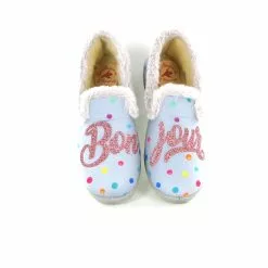 La Maison De L Espadrille Charentaises 7658 Bonjour Strass Bleu