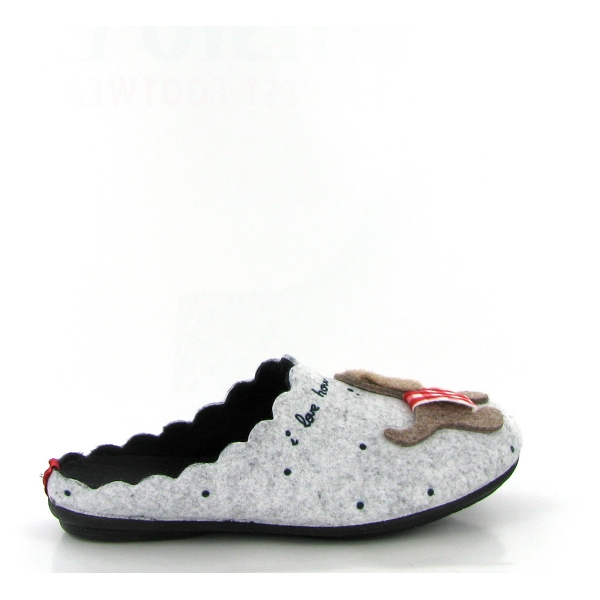 La Maison De L Espadrille Mules 9057 Chien Bisous Gris 2 La Maison De L Espadrille Mules 9057 Chien Bisous Gris â Image 2