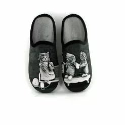 La Maison De L Espadrille Mules 6520 Chats Vintage Noir