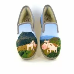 La Maison De L Espadrille Charentaise Vaches Puy De Dome Bleu